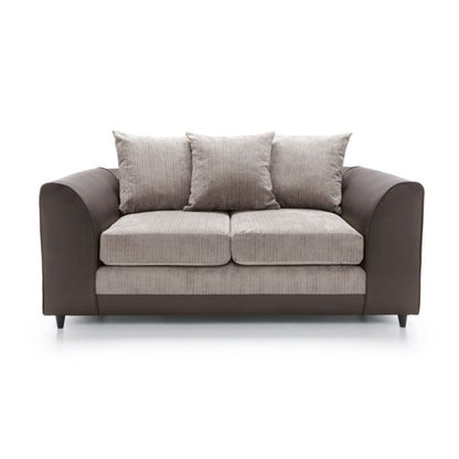 Linacre 2 Seater Sofa - Brown and Beige Fabric