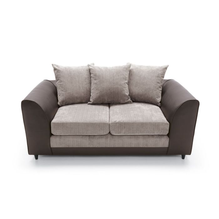 Linacre 2 Seater Sofa - Brown and Beige Fabric