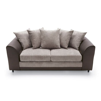 Linacre 3 Seater Sofa - Brown and Beige Fabric