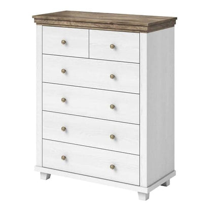 Eilat Wooden Chest Of 6 Drawers In Abisko Ash