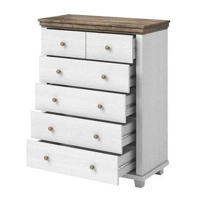 Eilat Wooden Chest Of 6 Drawers In Abisko Ash