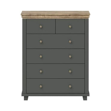 Eilat Wooden Chest Of 6 Drawers In Green