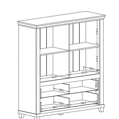 Eilat Wooden Display Cabinet 2 Doors In Green With LED