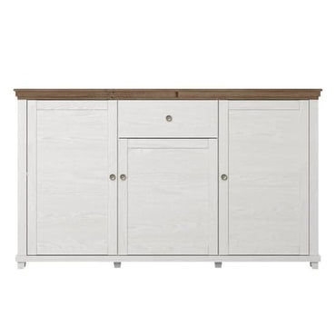 Eilat Wooden Sideboard With 3 Doors 1 Drawer In Abisko Ash