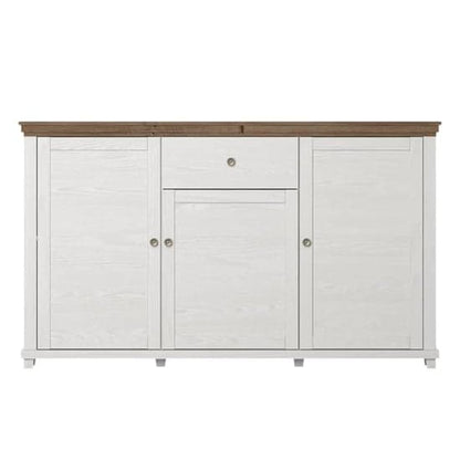 Eilat Wooden Sideboard With 3 Doors 1 Drawer In Abisko Ash