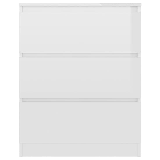 Elyes High Gloss Chest Of 3 Drawers In White