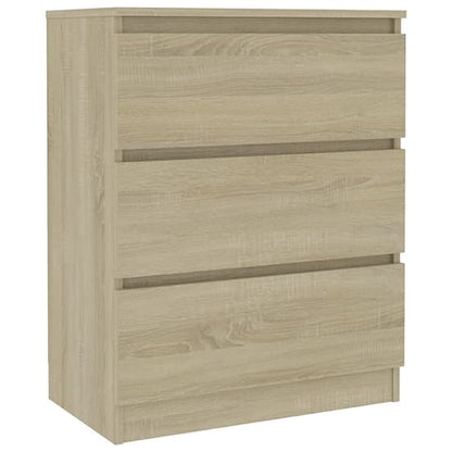 Elyes Wooden Chest Of 3 Drawers In Sonoma Oak