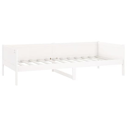 FURCO Emeric White Solid Pine Wood Day Bed – Versatile Sofa & Guest Bed