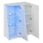 Emory High Gloss Display Cabinet With 2 Doors In White And LED