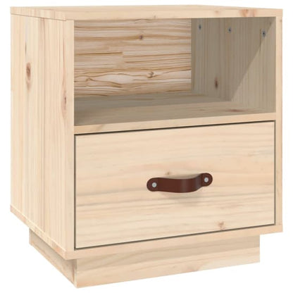 Epix Pine Wood Bedside Cabinet With 1 Drawer In Natural