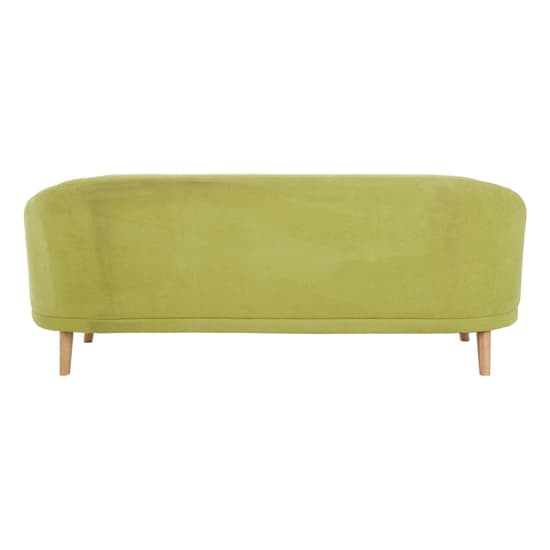 FURCO Green Upholstered Linen Fabric 3-Seater Sofa for Modern Living Rooms