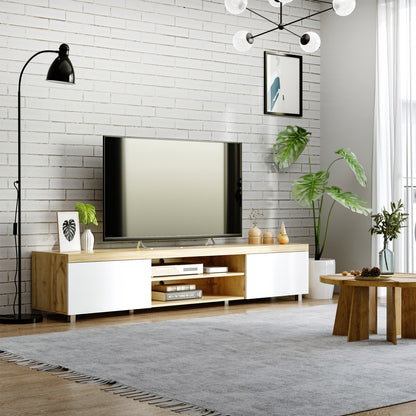 HOMCOM odern TV unit Cabinet Entertainment Centre for TVs up to 90" w/ Cabinet Shelf for Living room Bedroom