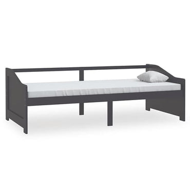 FURCO Evania Grey Pinewood Day Bed - Versatile Sofa & Guest Bed, 90x200 cm Mattress Compatible