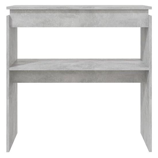 Concrete Effect Wooden Console Table with Undershelf for Modern Home Decor