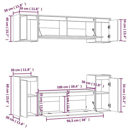 FURCO Falan Honey Brown Solid Pinewood TV Unit with Versatile Storage