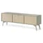 Fargo Wooden TV Unit With 3 Flap Doors In Green