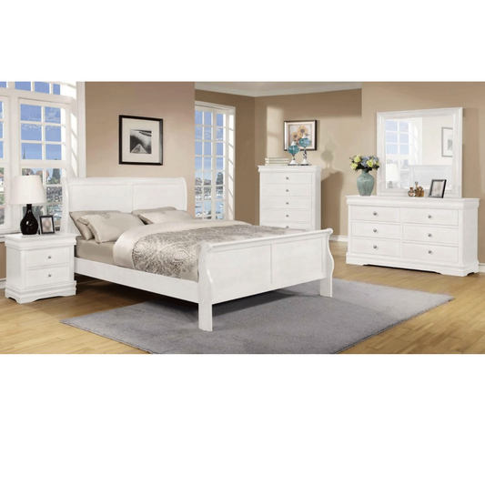 Cheshire Horizon Solid Pine 5 Drawer Chest - Timeless White Finish - Nestium