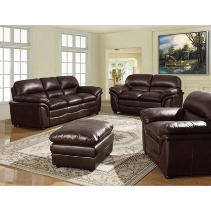 Wrexham Brown Full Bonded Leather Single Seater Sofa - Luxurious Comfort & Style