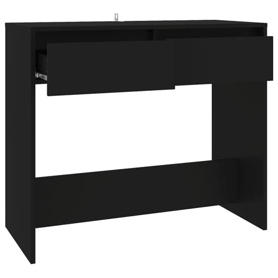 Finley Wooden Console Table With 2 Drawers In Black