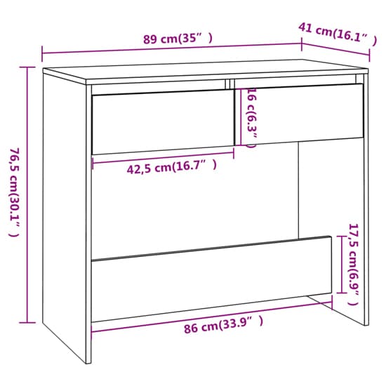 Finley Wooden Console Table With 2 Drawers In Black