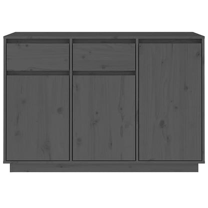 Flavius Pinewood Sideboard With 3 Doors 2 Drawers In Grey