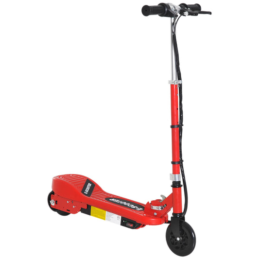 HOMCOM olding Electric Kids Scooter Ride on Age 7-14, Red/Black