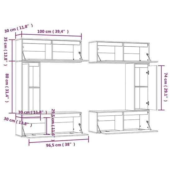 FURCO Gaiva Honey Brown Solid Pinewood TV Unit with Versatile Storage