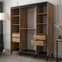 Chestnut 180cm Genoa II Mirrored Sliding Wardrobe with 2 Doors