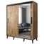 Chestnut 180cm Genoa II Mirrored Sliding Wardrobe with 2 Doors