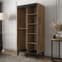 Genoa III Chestnut Oak Sliding Mirrored Wardrobe with 2 Doors - 100cm Storage Solution