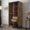 Genoa III Chestnut Oak Sliding Mirrored Wardrobe with 2 Doors - 100cm Storage Solution