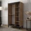 Genoa III Chestnut Oak Mirrored Sliding Wardrobe with 2 Doors - 120cm