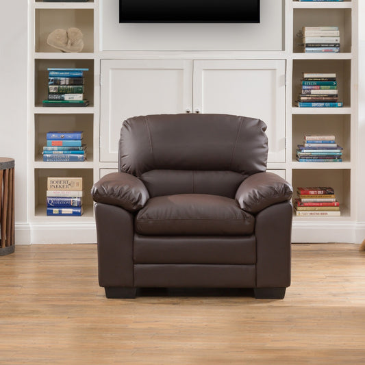 Genoa Leather Armchair - Brown