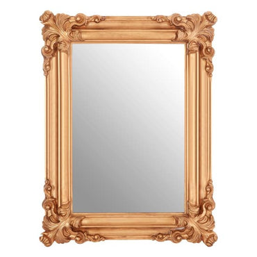 FURCO Georga Gold Framed Rectangular Wall Mirror for Bedroom and Living Room