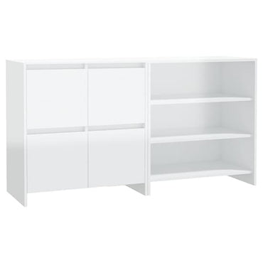 Gilon High Gloss Sideboard With 4 Doors 2 Shelves In White