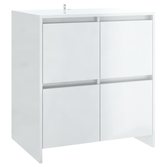 Gilon High Gloss Sideboard With 4 Doors 2 Shelves In White