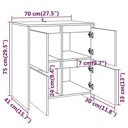 Gilon High Gloss Sideboard With 4 Doors 2 Shelves In White