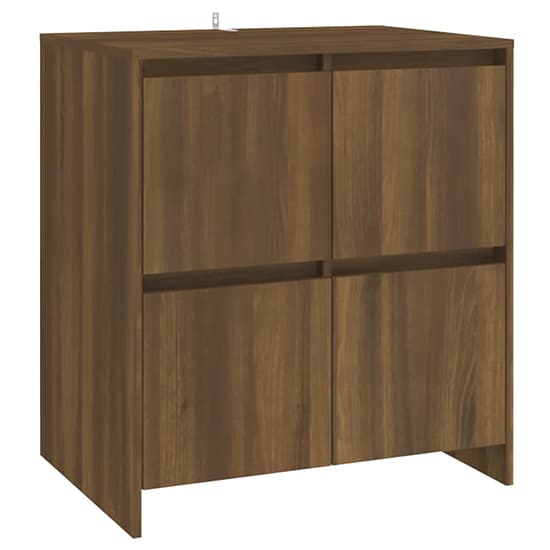 Gilon Wooden Sideboard With 4 Doors 2 Shelves In Brown Oak