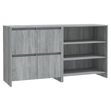 Gilon Wooden Sideboard With 4 Doors 2 Shelves In Grey Oak