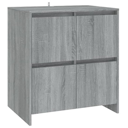 Gilon Wooden Sideboard With 4 Doors 2 Shelves In Grey Oak