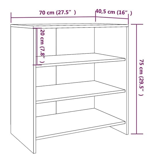 Gilon Wooden Sideboard With 4 Doors 2 Shelves In Grey Oak