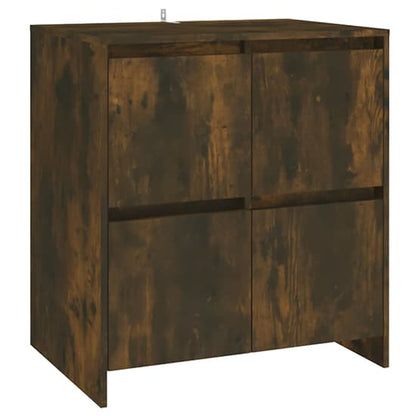 Gilon Wooden Sideboard With 4 Doors 2 Shelves In Smoked Oak