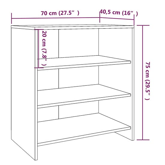 Gilon Wooden Sideboard With 4 Doors 2 Shelves In Smoked Oak