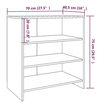 Gilon Wooden Sideboard With 4 Doors 2 Shelves In Smoked Oak