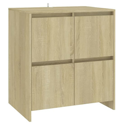 Gilon Wooden Sideboard With 4 Doors 2 Shelves In Sonoma Oak