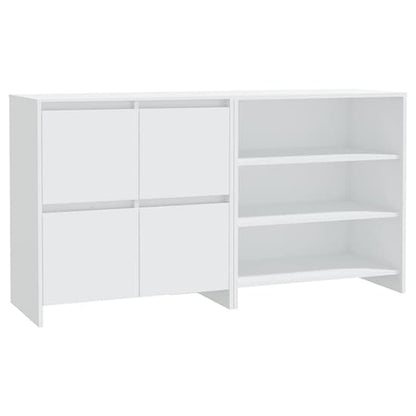 Gilon Wooden Sideboard With 4 Doors 2 Shelves In White