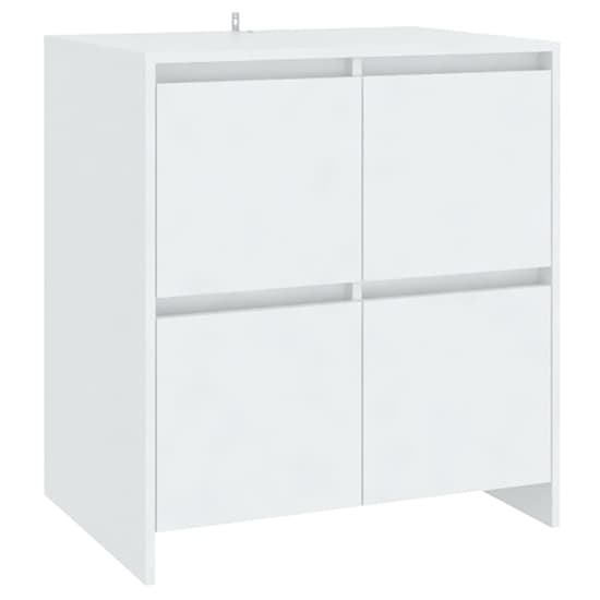 Gilon Wooden Sideboard With 4 Doors 2 Shelves In White