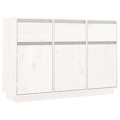 Griet Pine Wood Sideboard With 3 Doors 3 Drawers In White