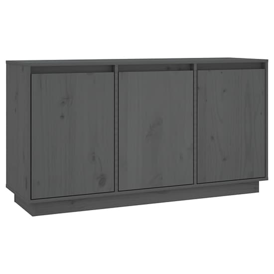 Griet Pine Wood Sideboard With 3 Doors In Grey