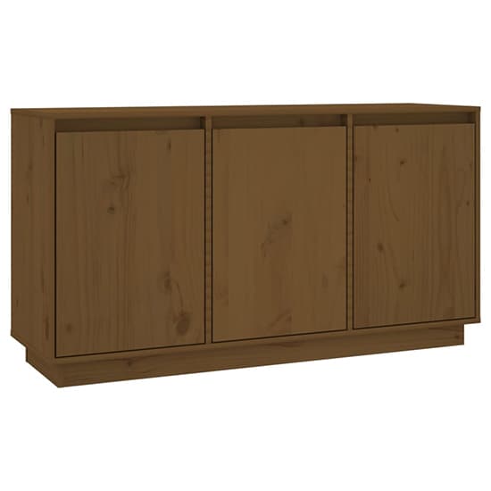 Griet Pine Wood Sideboard With 3 Doors In Honey Brown